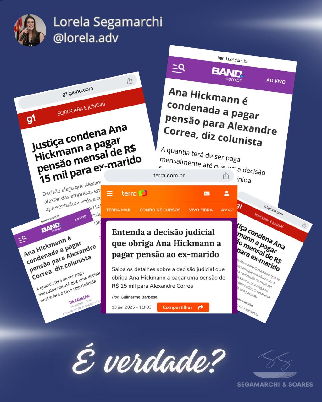 É verdade que a apresentadora Ana Hickmann foi condenada a pagar pensão ao seu ex-esposo? 